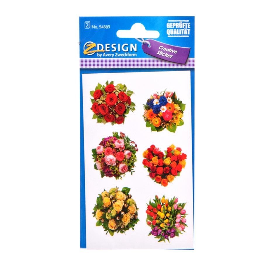 STICKERS 8X16 CM BOUQUETS ZWECKFORM 54383